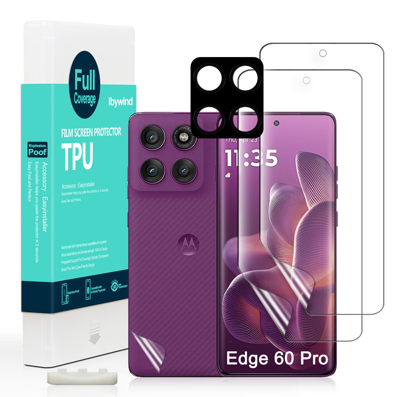 Amazon.co.jp: Ibywind 対応 Motorola Edge 60 Pro 5G TPUフィルム 2